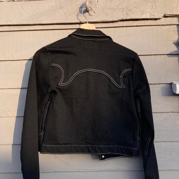 Miaou Western Lex Jacket in Black Denim - Picture 4 of 6